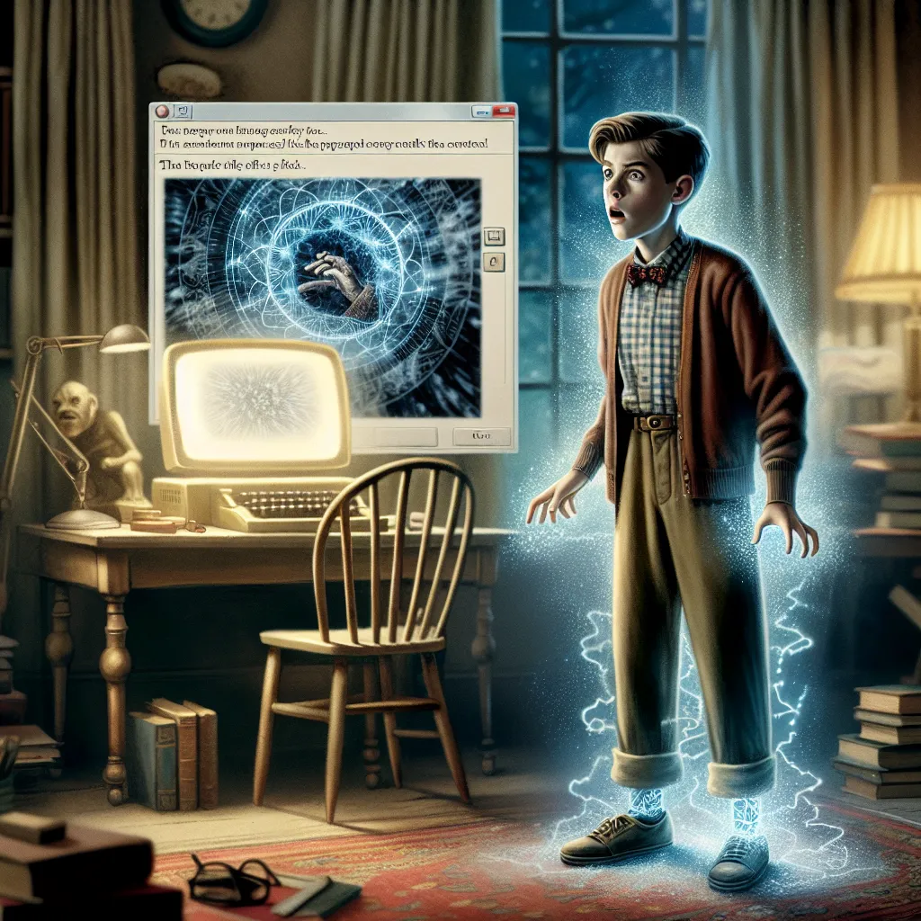A young boy named Thomas Andrew Miller discovers a quiz on his friend’s computer that unexpectedly reveals a surprising result. As Thomas reacts to the outcome, he begins to undergo a mysterious physical transformation, starting from his toes and causing drastic changes to his feet.