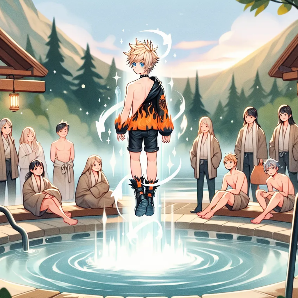 A gender transformation story set at the Konoha Hot Springs with Naruto becoming Narumi, featuring unexpected changes and acceptance among friends.