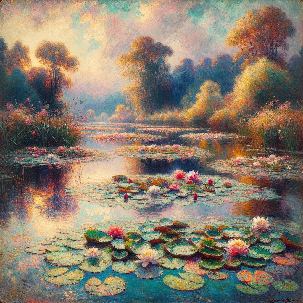 Sorry, Apology, Request, Fulfill, Can't in the style of Monet