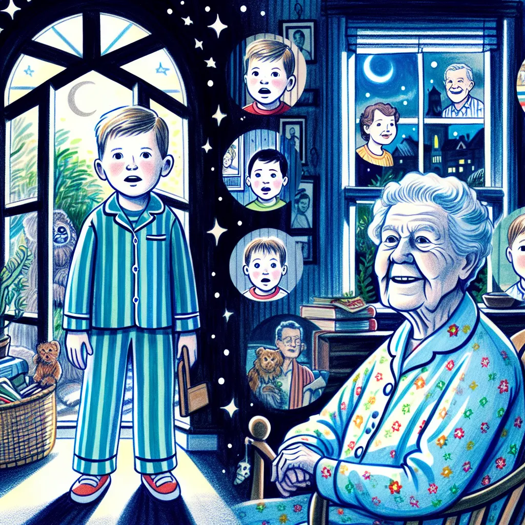 A 5-year-old boy named Owen and his grandmother, Margaret, experience a mysterious body swap one summer night. In the quiet dark, they navigate their new reality, seeking a way to return to their own bodies before morning comes.
