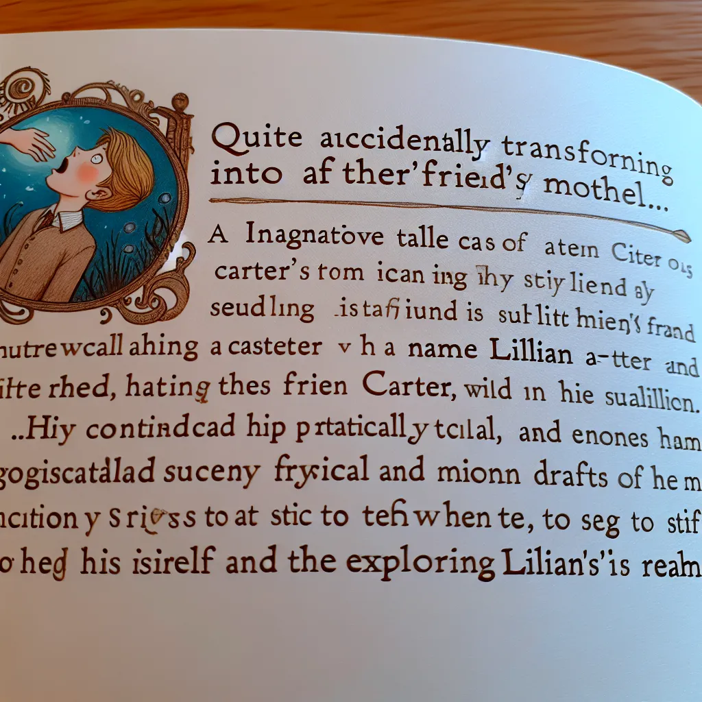 A story about Carter's accidental transformation into his friend's mom, Lillian, on a sunny afternoon, leading to a series of physical and mental changes as he struggles to hold onto his identity while navigating Lillian's world.