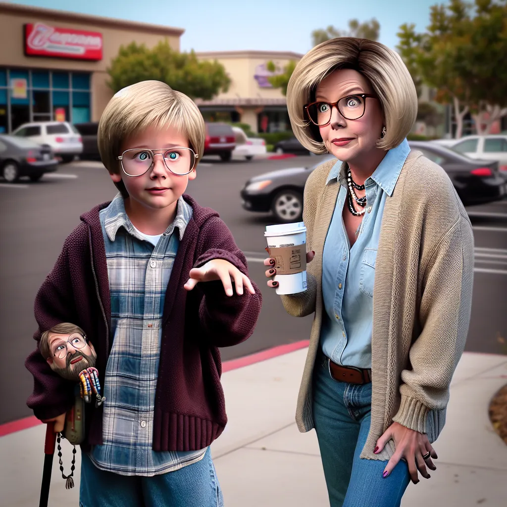 A young boy named Tyler Jameson transforms into a stereotypical “Karen” after taking an internet quiz, changing into a 40-something woman with all the characteristic traits and appearance. She navigates her transformed life with assertiveness and entitlement, leaving behind her childhood self completely.