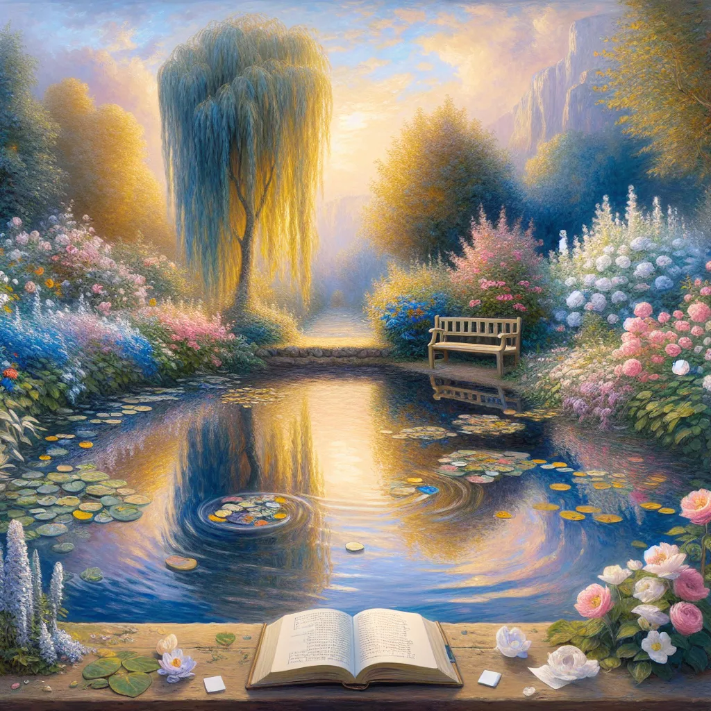 Transformation, Identity, Memories, Change, Acceptance in the style of Monet