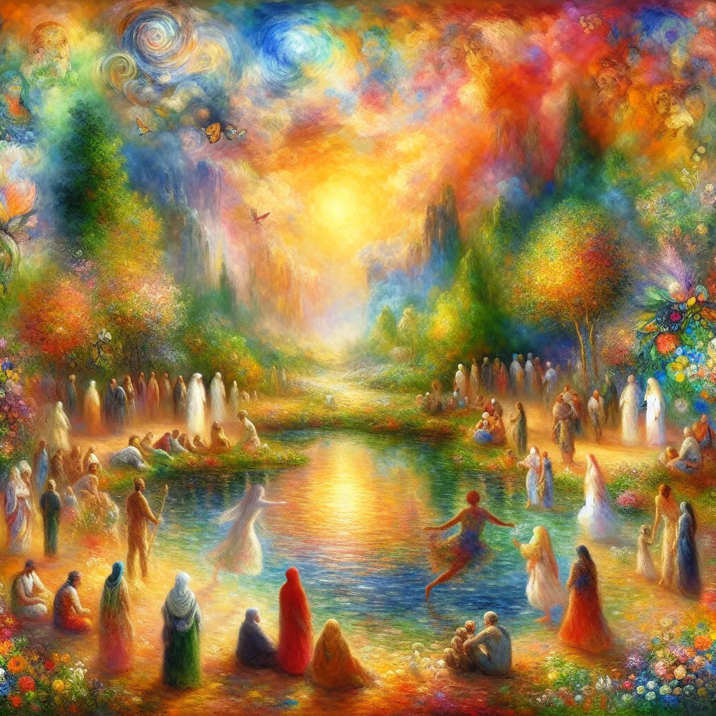 Change, Transformation, Acceptance, Identity, Cultural in the style of Monet