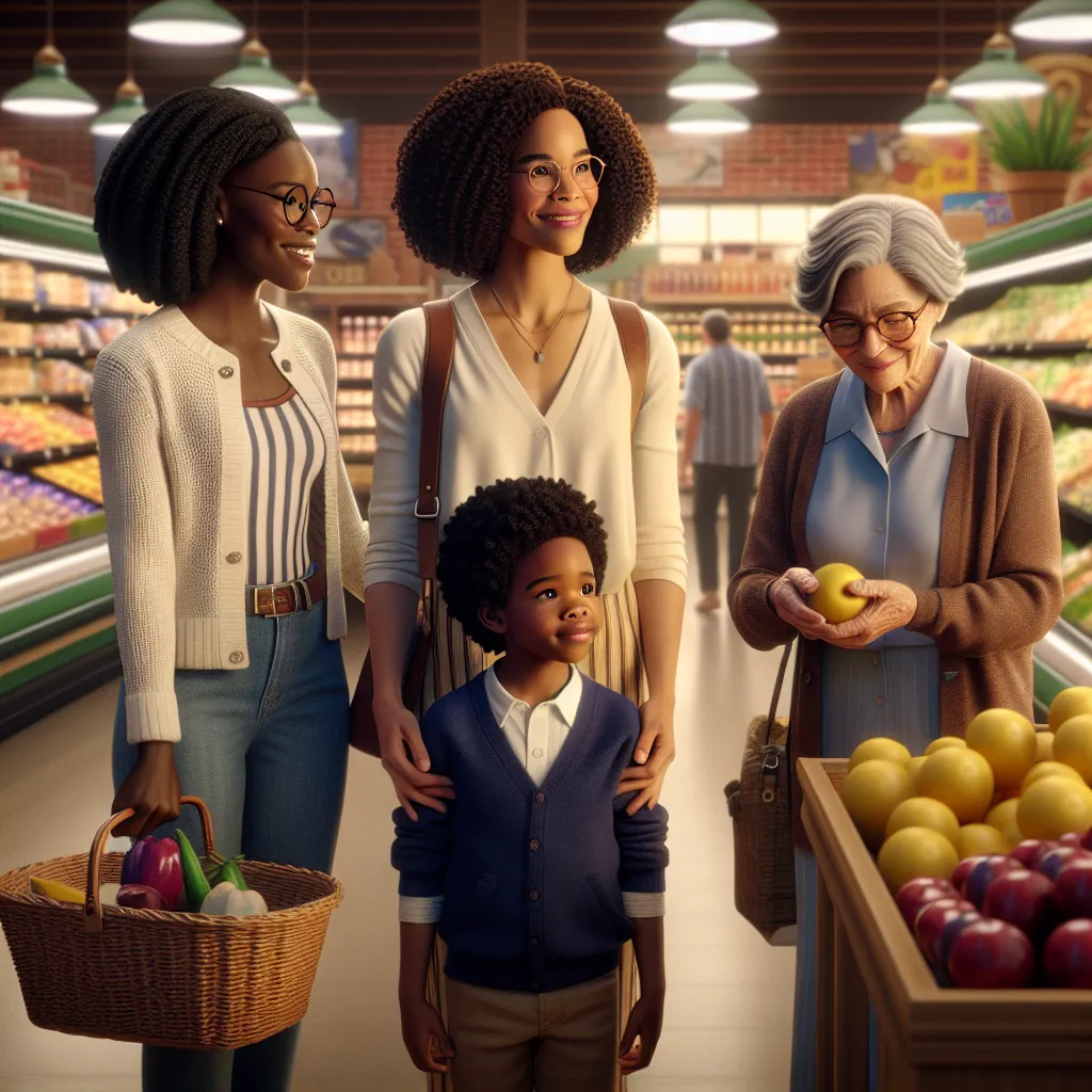 A young boy named Isaac Thomas Grady accompanies his mother Natalie and grandma Helen in a suburban grocery store; Isaac's innocent curiosity unfolds as they shop for groceries.