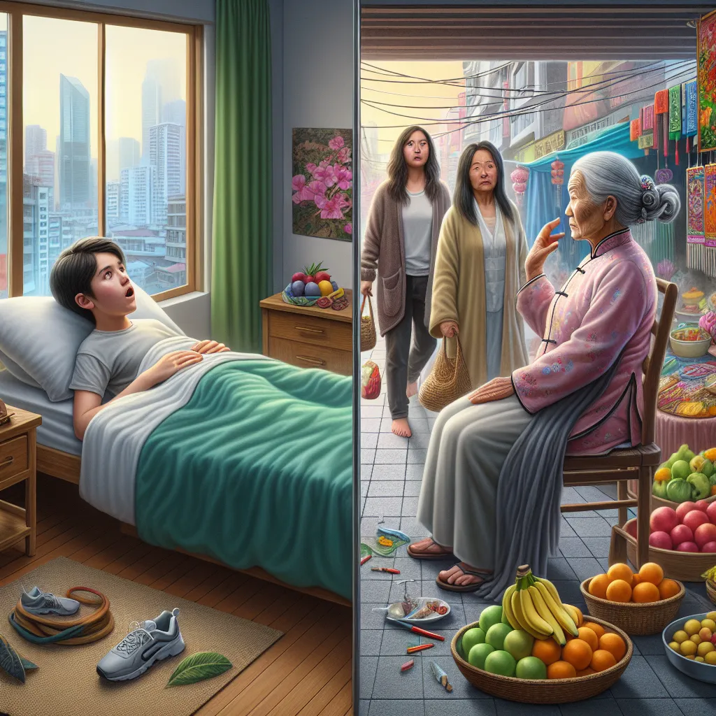 A ten-year-old boy named Ethan wakes up excited for the day, only to find himself mysteriously transformed into a sixty-eight-year-old Chinese woman named Xiu Li while shopping with his mom and grandma. As he grapples with his new reality in an unrecognizable world, Ethan's old life feels like a distant memory. The story captures his poignant struggle to navigate this inexplicable change and the irreversible loss of his former self.