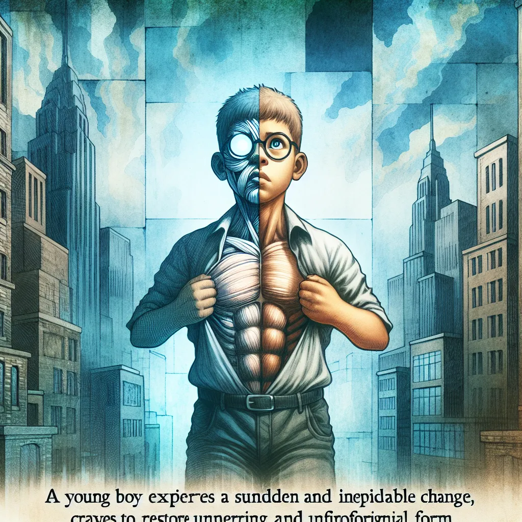 A young boy experiences a sudden and unexpected transformation, his body changing into a feminine and alluring appearance. Filled with fear and confusion, he longs to return to his former self as he navigates a surreal and daunting urban environment.