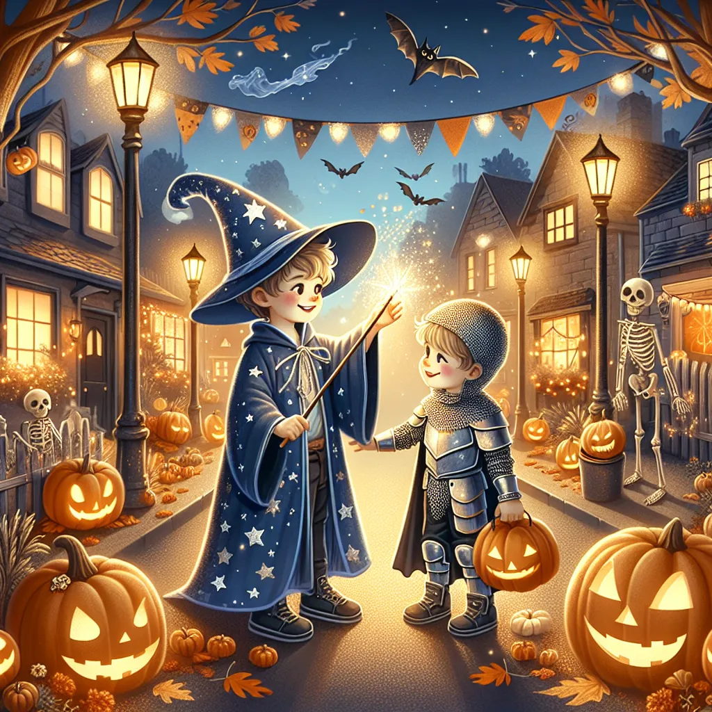 An emotional Halloween story of a mother's love, a mysterious transformation, and enduring memories; includes a boy named Oliver, his mom Bethany, and a costume swap depicted in a magical, poignant narrative.