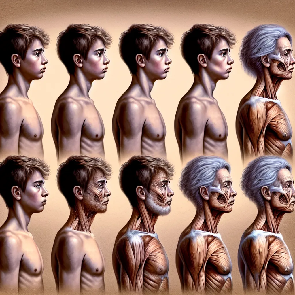 An image to accompany this story could be a surreal depiction of transformation, showing a young boy slowly changing into an older woman. The image could showcase various stages of the transformation, from the boy's initial appearance to the final transformation into the woman. The focus could be on the physical changes, such as the boy's facial features, hair, and body shape evolving to resemble that of the woman. The image could convey the confusion, surprise, and acceptance experienced by the