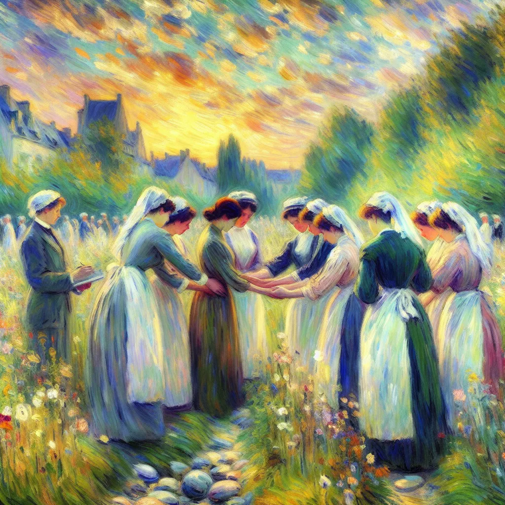 Comply, Request, Apology, Assistance, Unable in the style of Monet