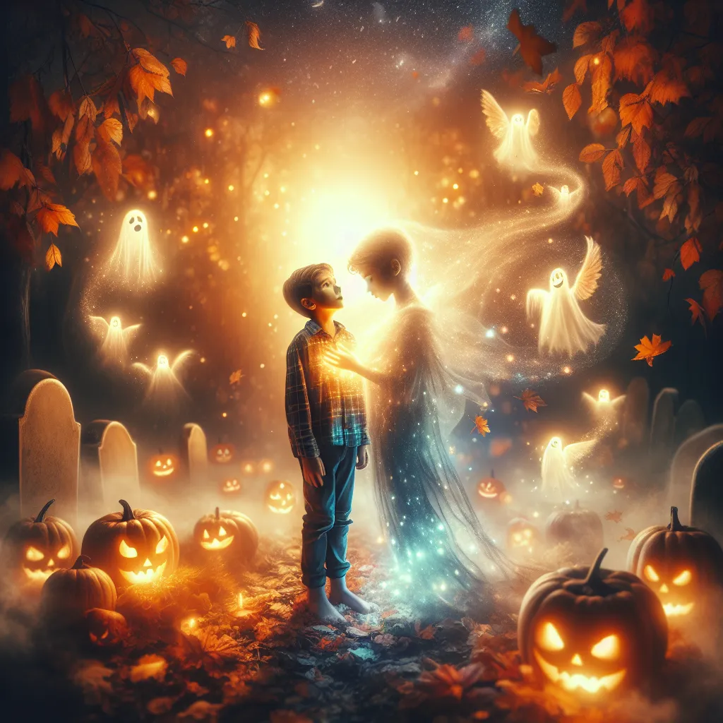 A heartwarming tale of transformation and remembrance on Halloween night as a young boy becomes his mother, navigating loss and love in a story filled with magic and cherished memories.