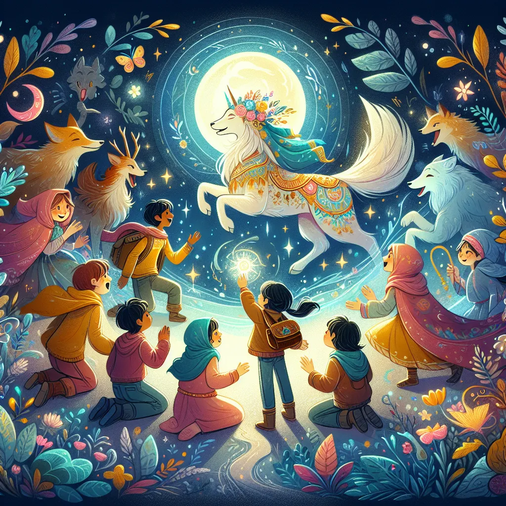 A heartwarming story about friendship, family dynamics, or magical adventures with fantastical transformations that steer clear of sensitive subjects.