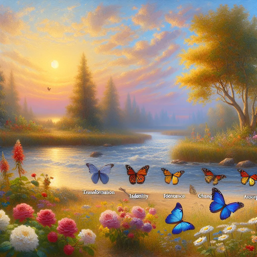 - Transformation
- Identity
- Change
- Acceptance
- Transcendence in the style of Monet