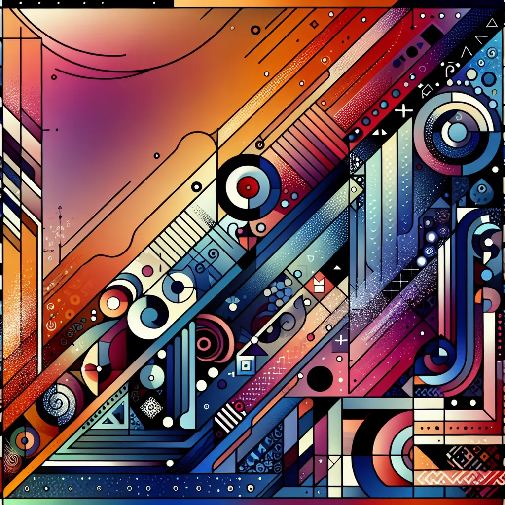 A generic image placeholder with abstract symbols and patterns.