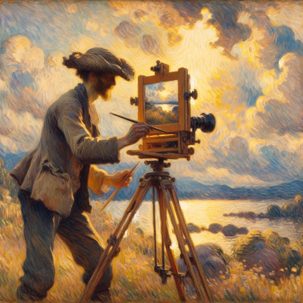 Curiosity, Inflation, Experiment, Transformation, Delight in the style of Monet