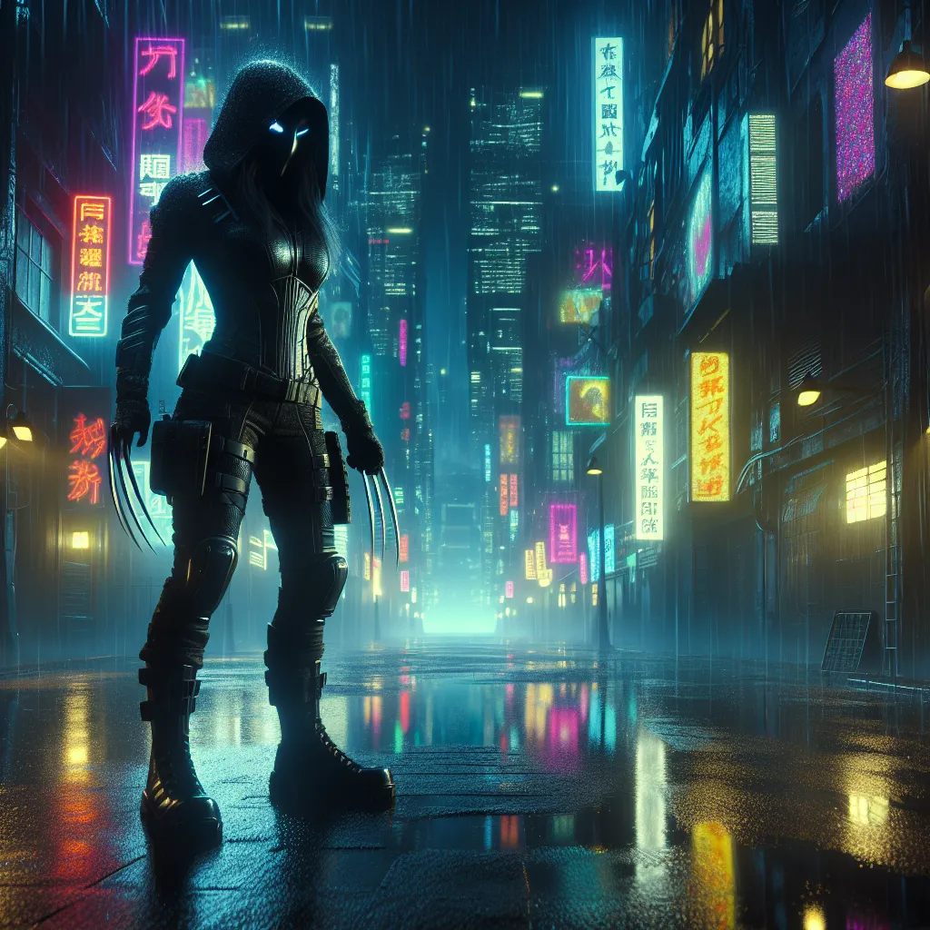 In the depths of night, Laura Kinney, a shadowy figure with deadly claws and a haunted past, embarks on a relentless pursuit for justice in the neon-lit city.