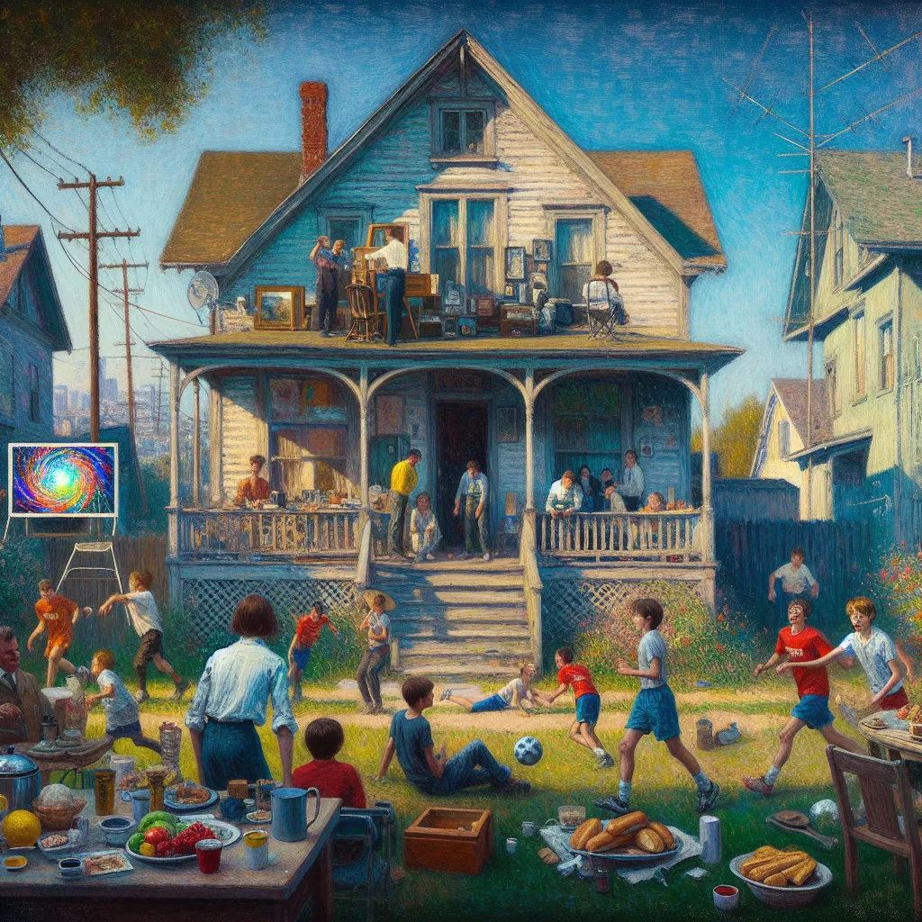 Chapter 1: Discovery, Attic, Device, Science project, Los Angeles
Chapter 2: Swap, Flash, Energy field, Mirror, Reflection
Chapter 3: Exploration, High school, Soccer game, Adrenaline rush, Family brunch
Chapter 4: Lessons learned, Responsibilities, Conversations, Challenges, Insights
Epilogue: Return, Memories, Closer, Hearts, Adventure in the style of Monet