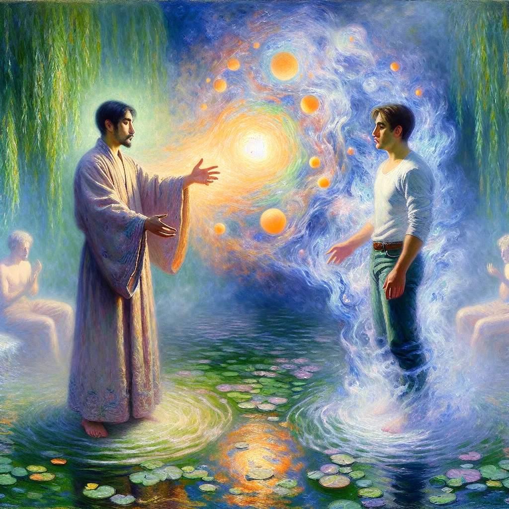 1. Identity  
2. Gender dysphoria  
3. Body swap  
4. Magic  
5. Psychological struggle in the style of Monet