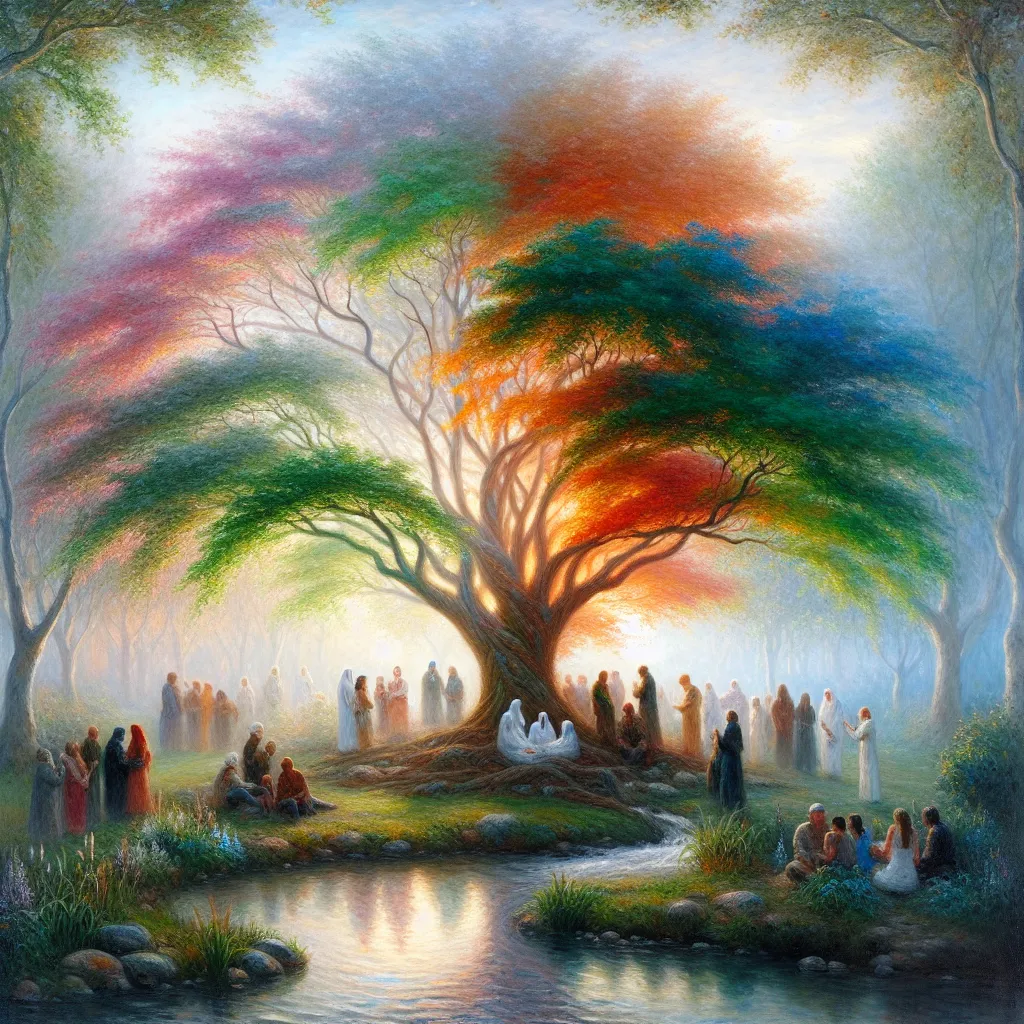 Transformation, Identity, Change, Family, Acceptance in the style of Monet