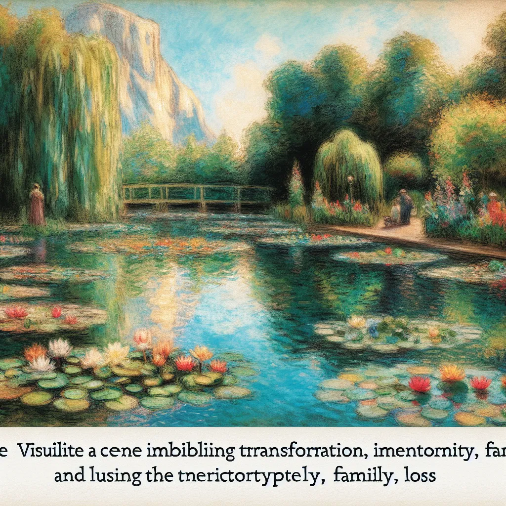 Transformation, Identity, Memories, Family, Loss in the style of Monet