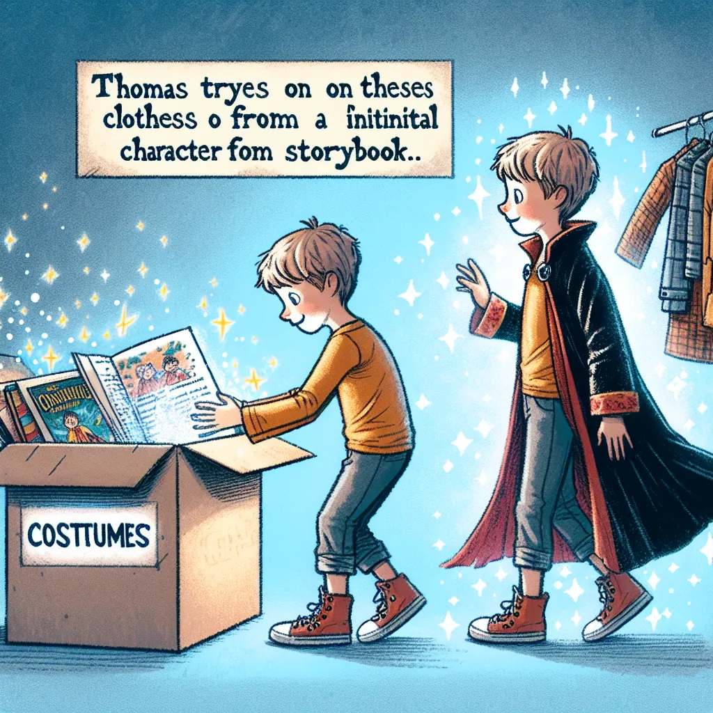 A young boy, Thomas, experiences a magical transformation as he tries on his friend's sister's belongings, turning into her identical copy amidst a tale of discovery and self-realization.