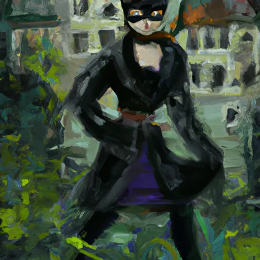 Transformation, Catwoman, Costume, Gotham, Thief in the style of Monet