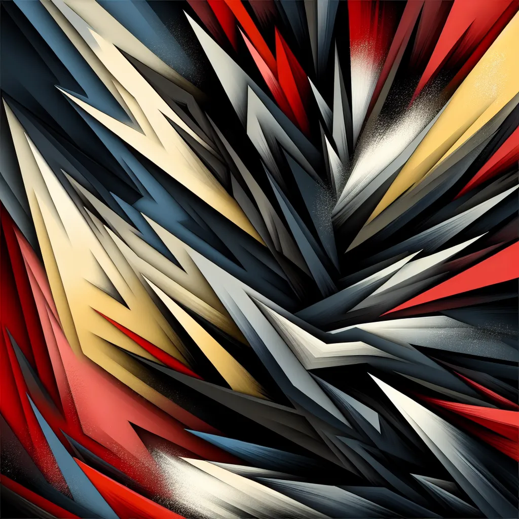 Abstract image representing refusal or rejection with a mix of colors and shapes.