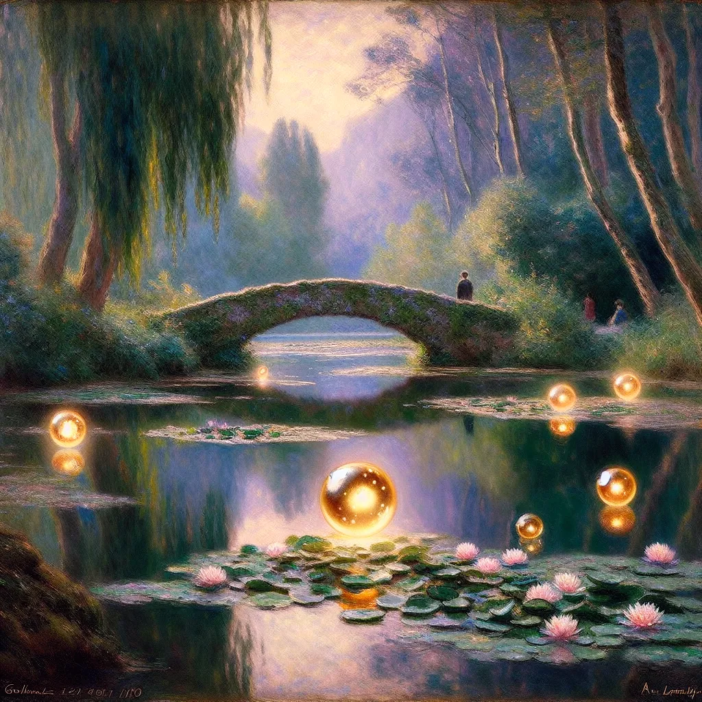 Secluded, Mystic, Dragon Balls, Transformation, Servitude in the style of Monet