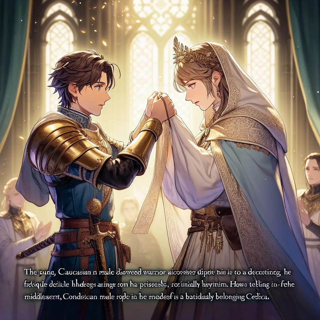 A young warrior named Alm discovers his true identity as he dresses in the delicate priestess robes of his beloved friend, Celica. His transformation offers a newfound sense of fulfillment and purpose, but when confronted by the commanding Lord Conrad, Alm must navigate the challenges of being seen as a girl in the midst of war. Excitement, fulfillment, and a flicker of hope intertwine in this tale of self-discovery and the quest for acceptance.