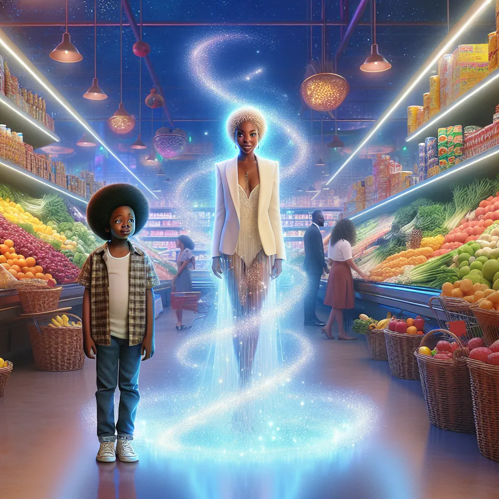 A story of a young boy named Oliver who, while shopping at the grocery store, unexpectedly undergoes a magical transformation into a grown woman named Teddy, complete with changes in appearance and identity.
