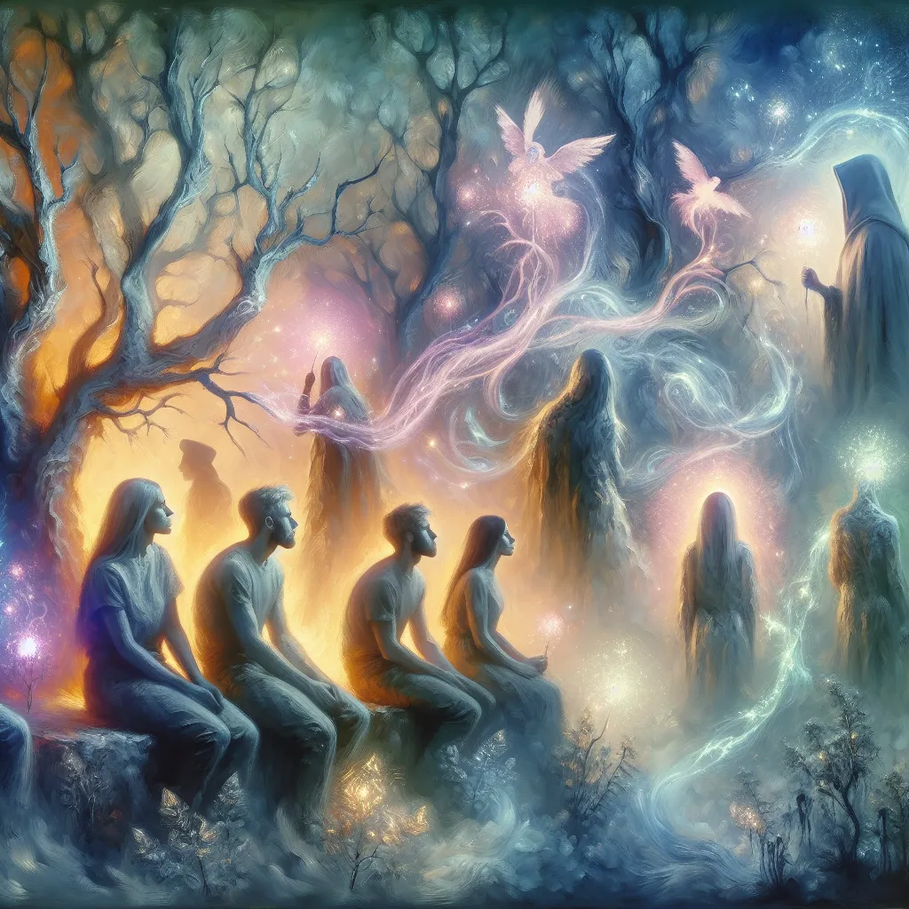 1. Transformation  
2. Identity  
3. Curse  
4. Magic  
5. Psychological in the style of Monet