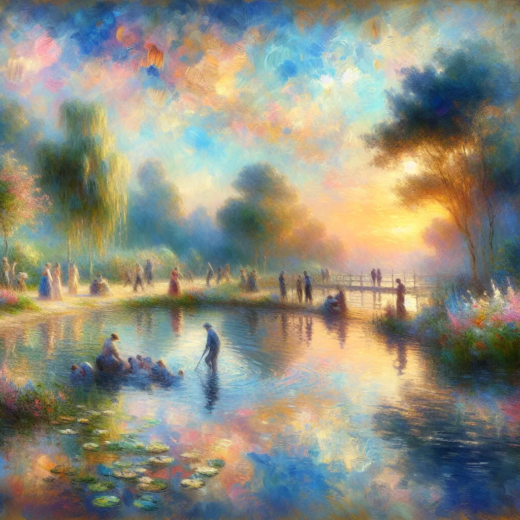 Transformation, Identity, Memories, Change, Acceptance in the style of Monet