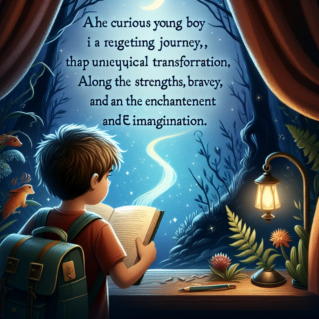 A young boy named Timmy embarks on a mysterious adventure that leads him to a strange transformation, only to discover the power of resilience, courage, and the magic of imagination.