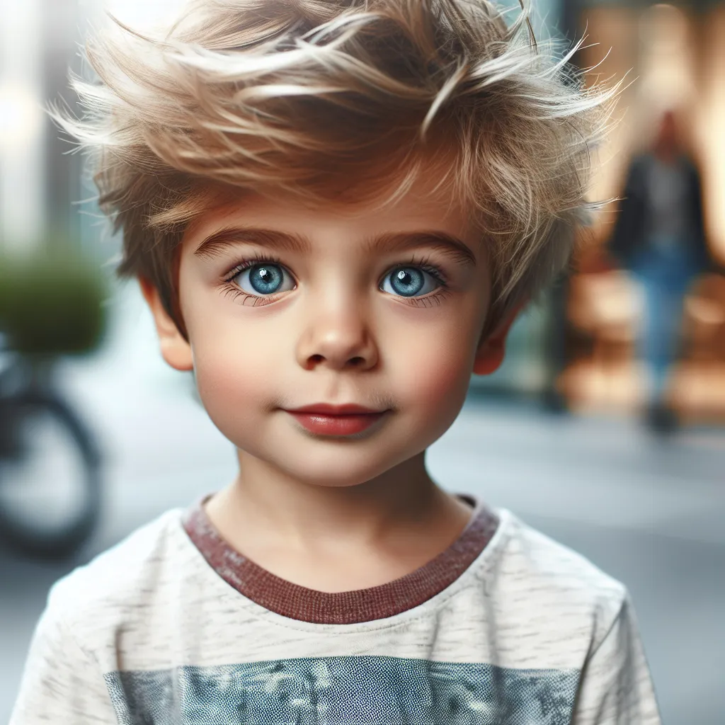 The image accompanying this story could depict a young boy, around five years old, with messy blonde hair and bright blue eyes. He could be seen wearing casual clothes, maybe a t-shirt and jeans. The focus could be on his face, showing innocence and curiosity.