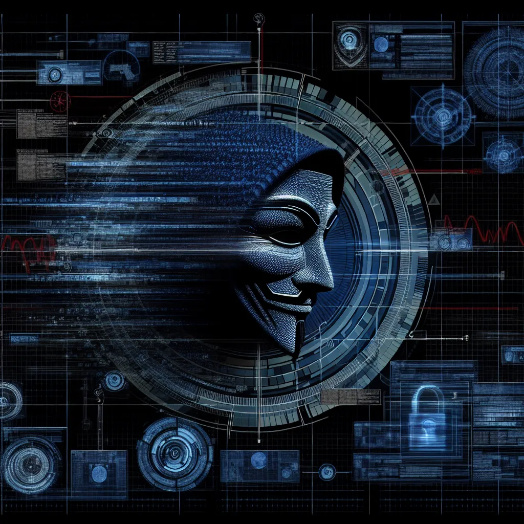 A mysterious and abstract illustration depicting secrecy and hidden information.