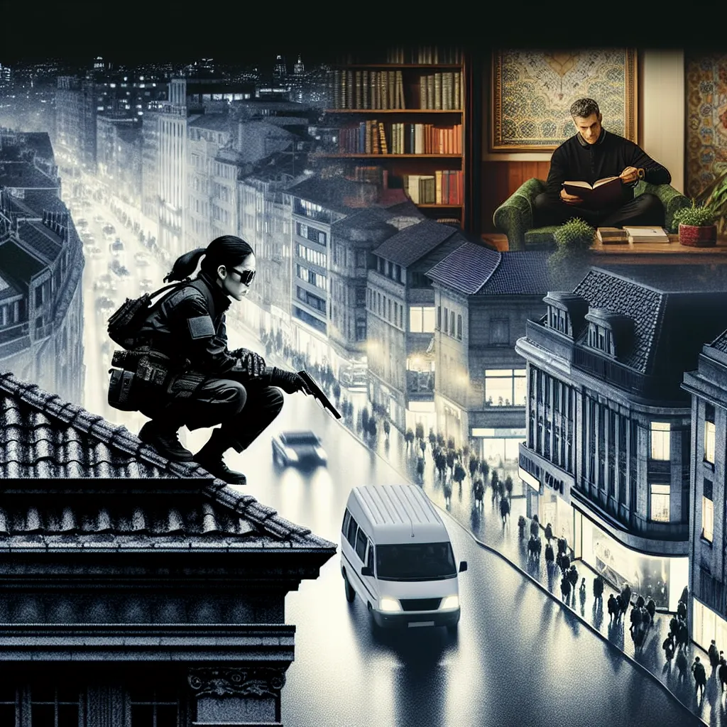 A woman with dark hair crouches on a rooftop, observing a white van below in the moonless night. A man named Gambit dreams downstairs, unaware of the danger lurking. The woman, Laura Kinney, fights her instincts as she chooses not to attack the men in the van. Together, Laura and Gambit elude their pursuers and disappear into the city's shadows, hunted and hunting.