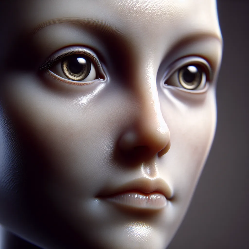 creepy android face closeup | Write (with AI)