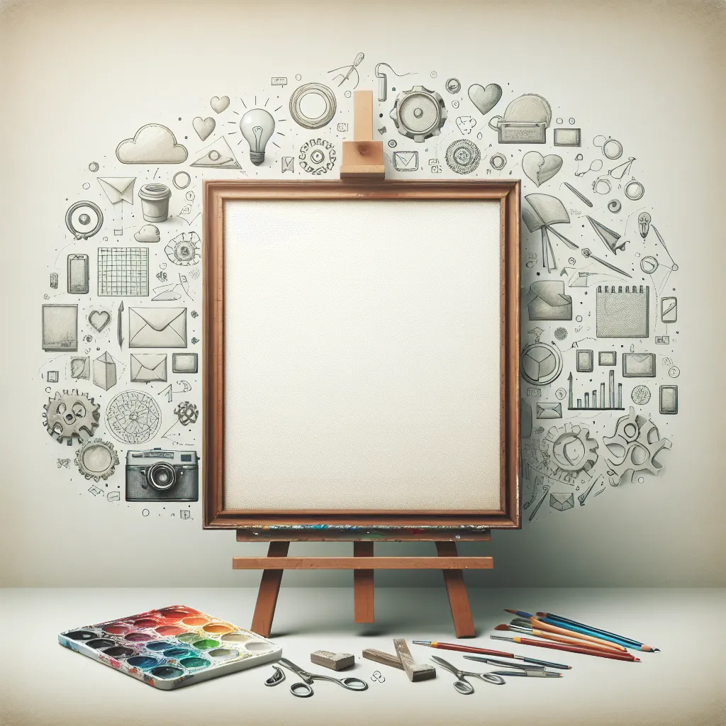 DALLE generates an image of a blank canvas suggesting creativity and possibility.
