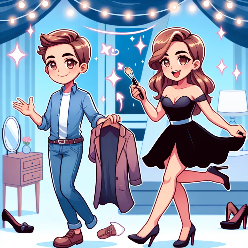 A boy named Lucas accidentally transforms into his friend's glamorous sister, Maddie, in a magical and chaotic sequence, complete with a club-ready outfit and feminine features.