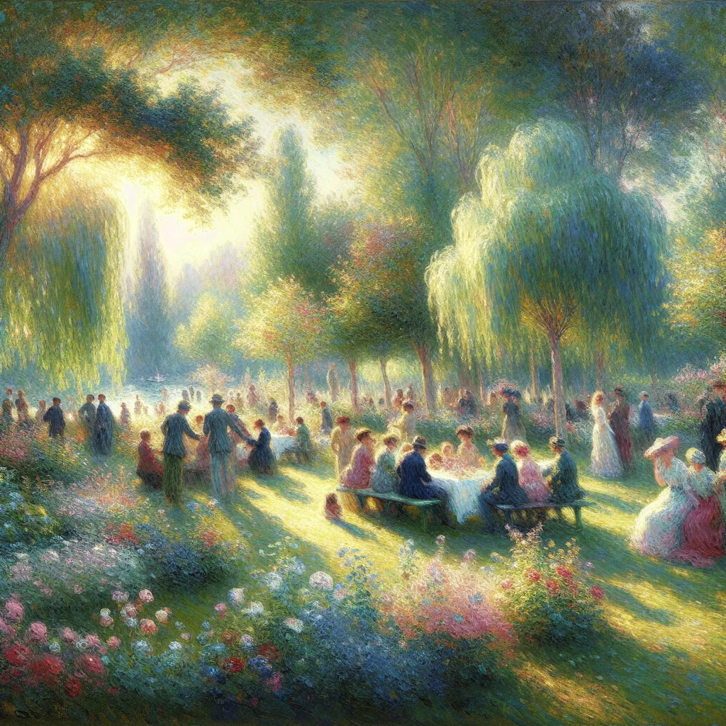 Intimacy, Sensation, Touch, Desire, Connection. in the style of Monet
