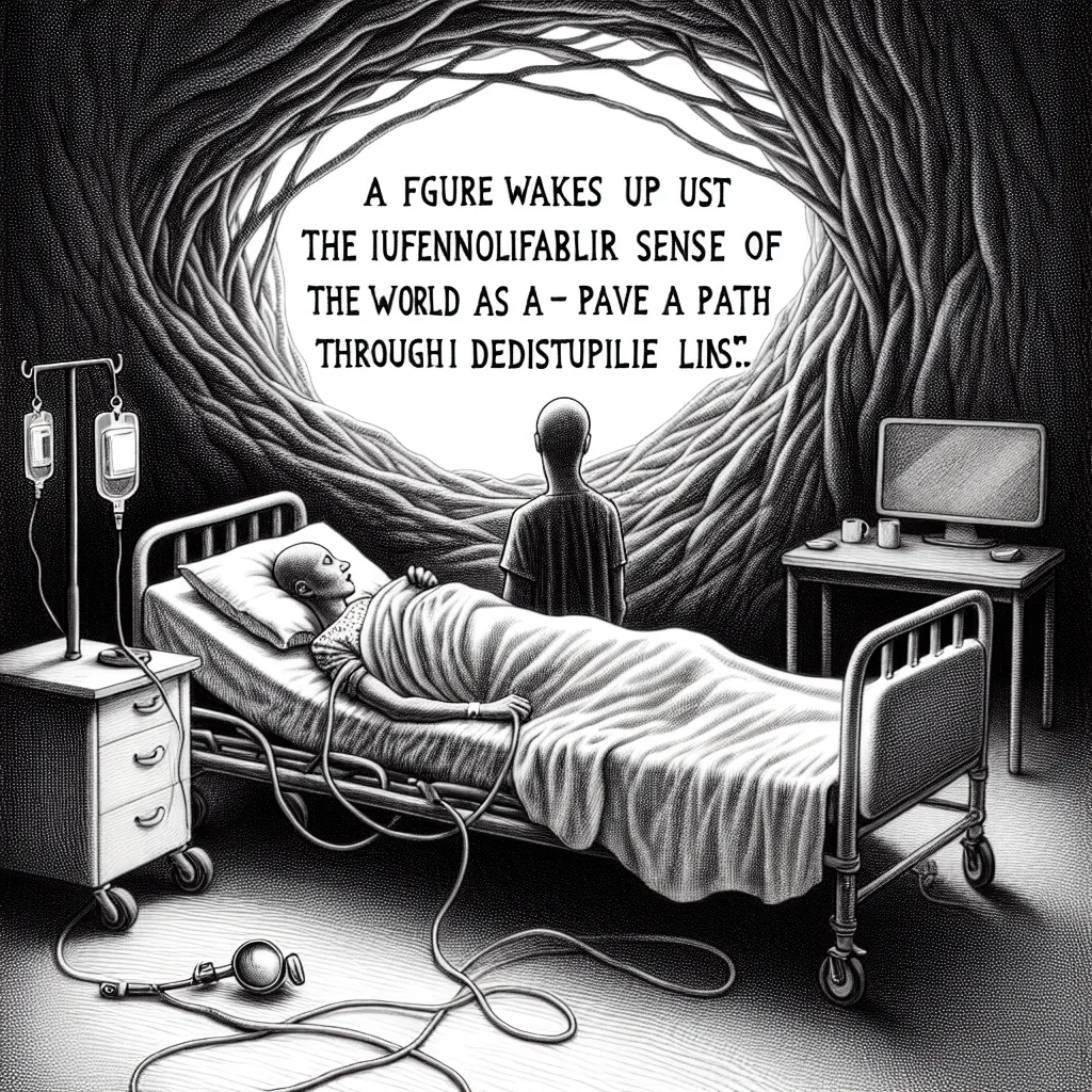 A figure wakes up in a hospital bed, seeing the world through someone else's eyes. Struggling with their new identity, they are determined to reclaim their interrupted life and fight against the chaos that surrounds them.