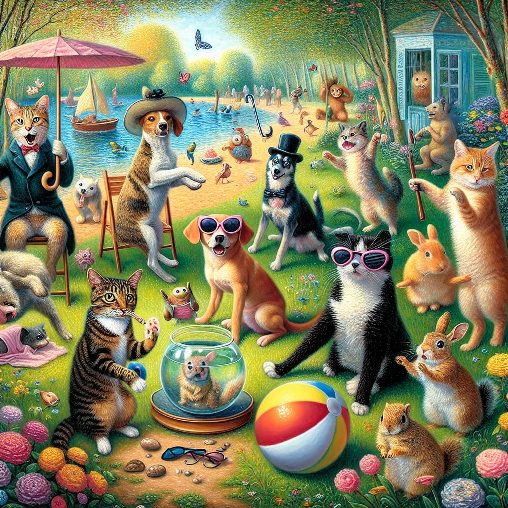 1. Prank
2. Hypnosis
3. Pets
4. Hilarity
5. Comedy in the style of Monet