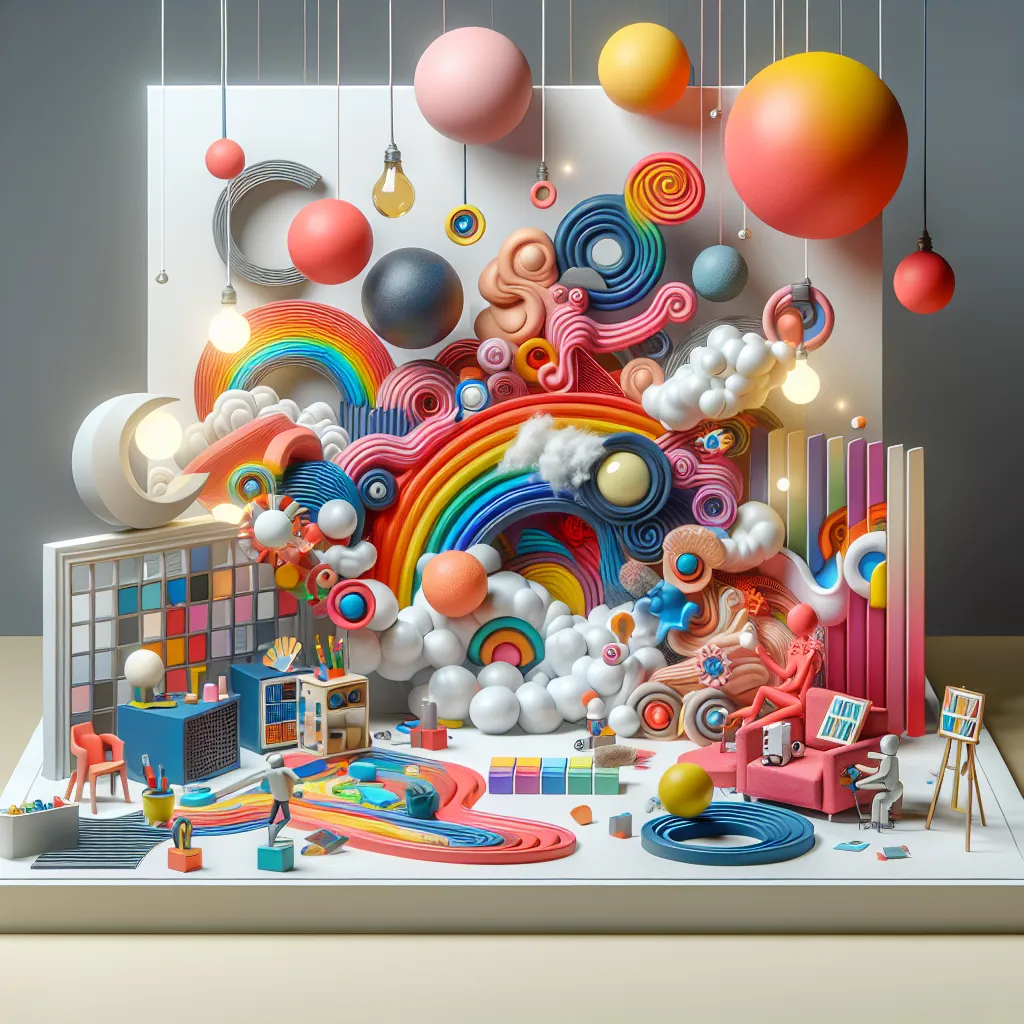A colorful and abstract representation of creativity and imagination.
