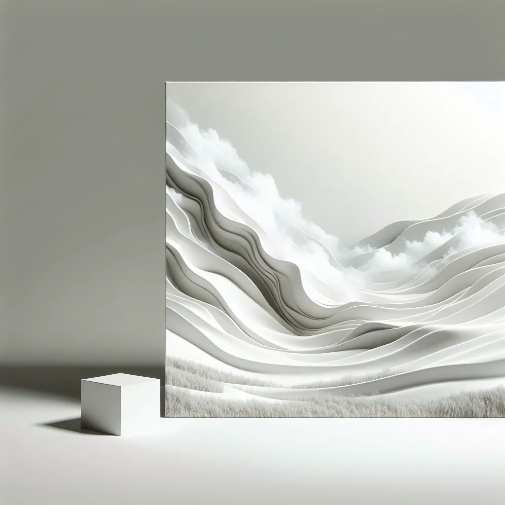 Description: A blank, white canvas symbolizing a story left unfinished, with a hint of mystery and potential waiting to be explored.