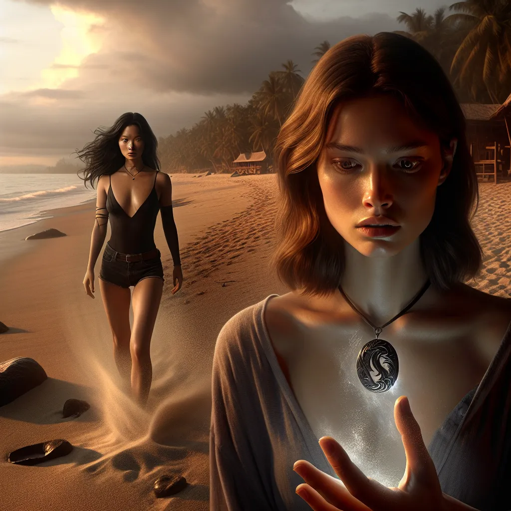 fun as Jacqueline. Just wait until you experience the world through a new set of eyes."

Jacqueline's heart pounded in her chest, her mind racing with fear and confusion. She looked out at the expanse of the beach, a place that had once been a sanctuary, now transformed into a haunting reminder of her stolen identity. How could her own sister do this to her? And what was she planning next?

As the sun dipped below the horizon, casting eerie shadows across the sand, Jacqueline realized she was tr