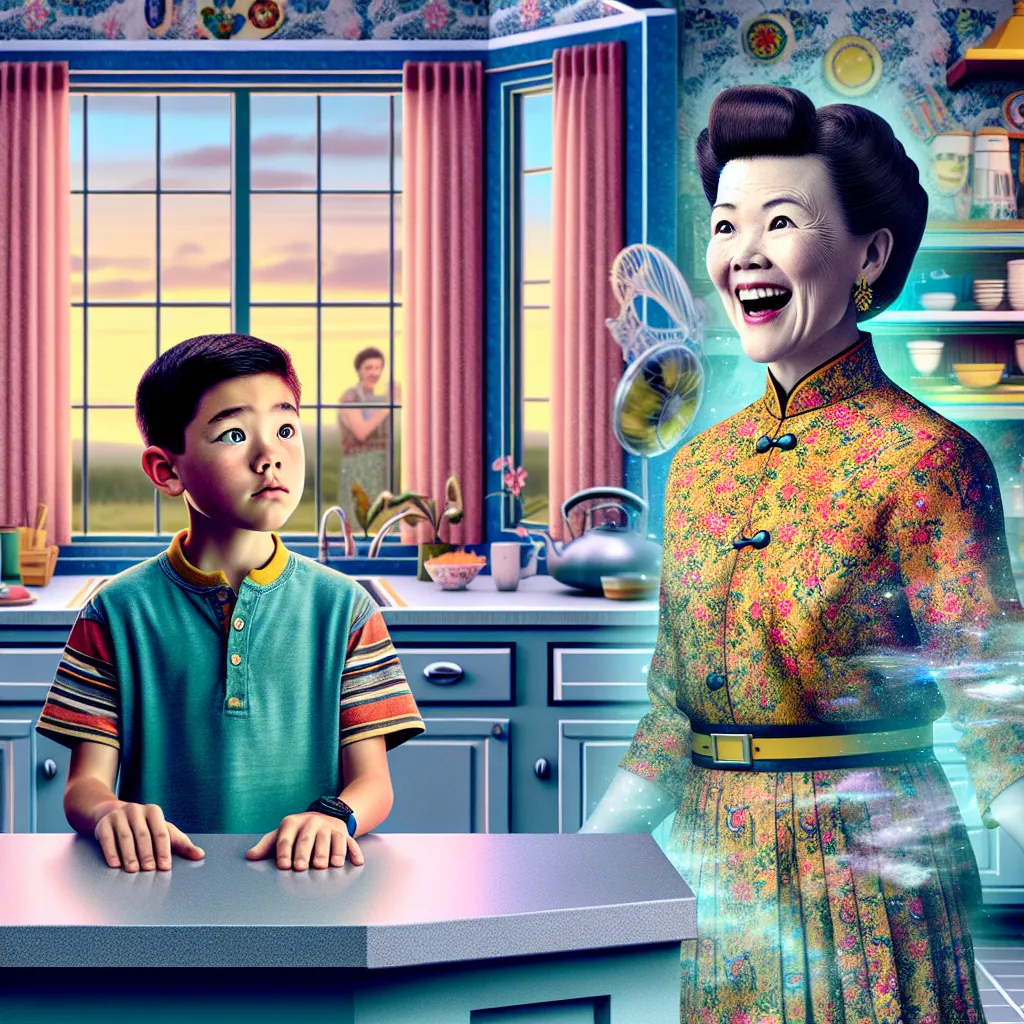 A young boy named Alex unexpectedly finds himself in the body of Mrs. Kim after making a wish, navigating unfamiliar surroundings and a new life as he struggles to adapt to his new identity.