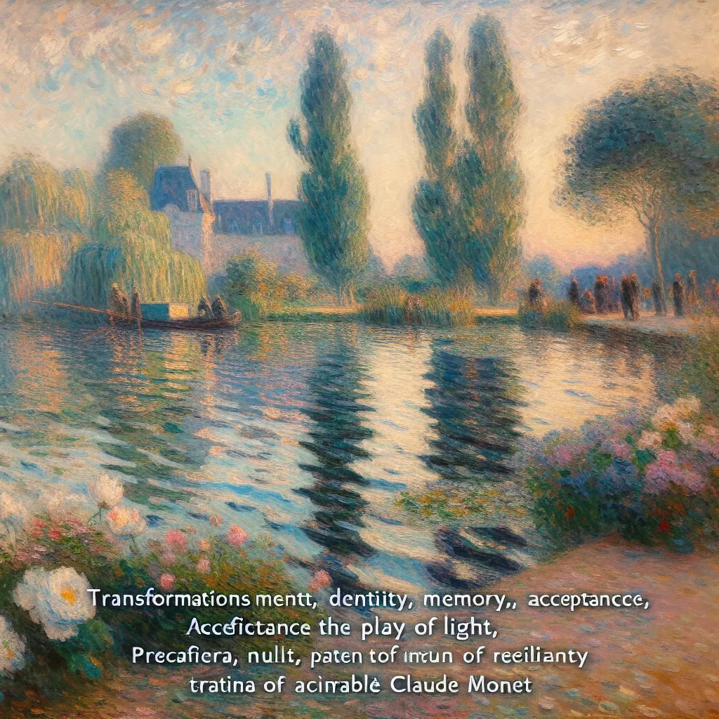 Transformation, Identity, Memory, Acceptance, Resilience in the style of Monet