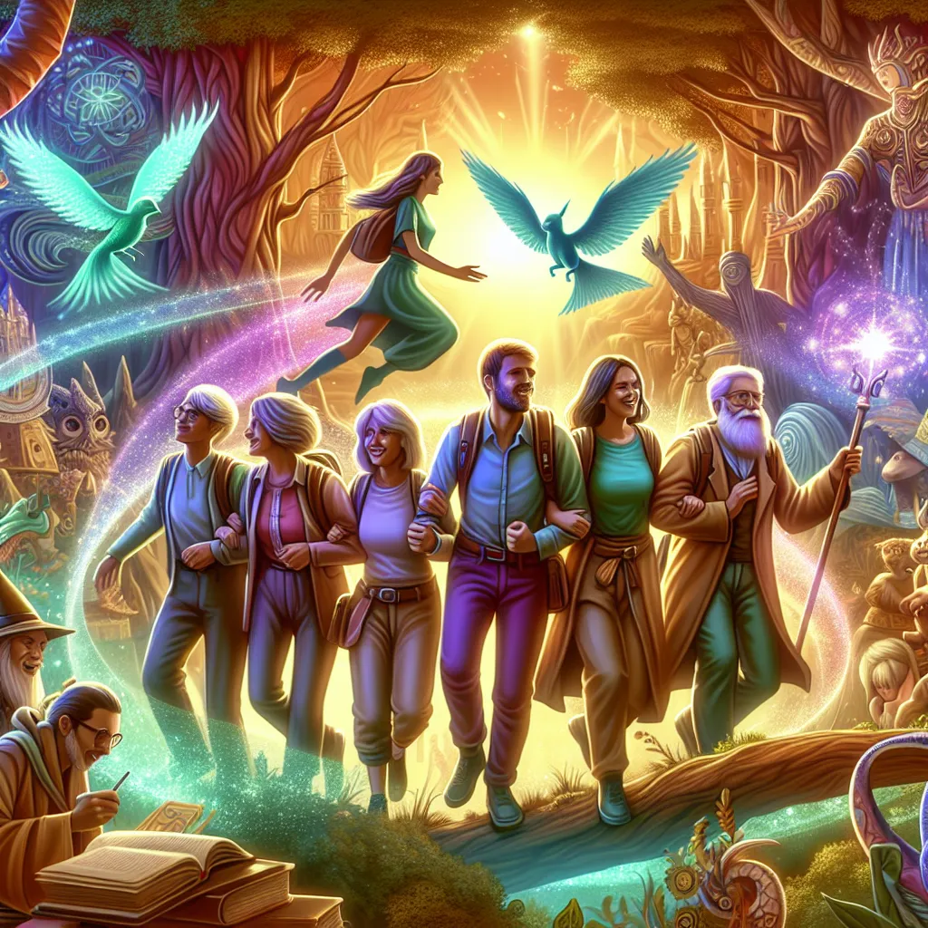 A magical adventure featuring a diverse group of friends embarking on a journey filled with discovery and camaraderie.