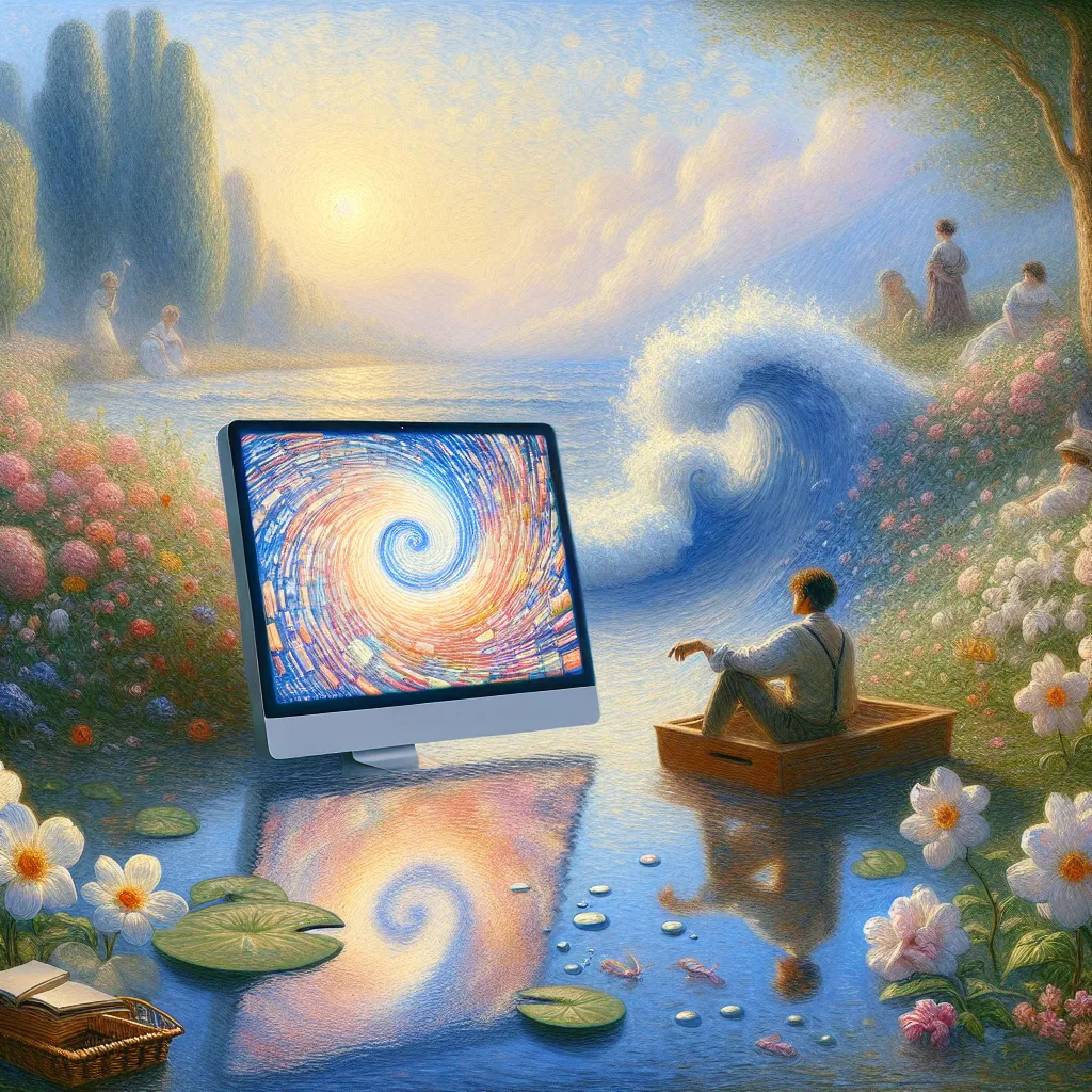 1. Transformation
2. Computer
3. Curiosity
4. Memories
5. Reflection in the style of Monet