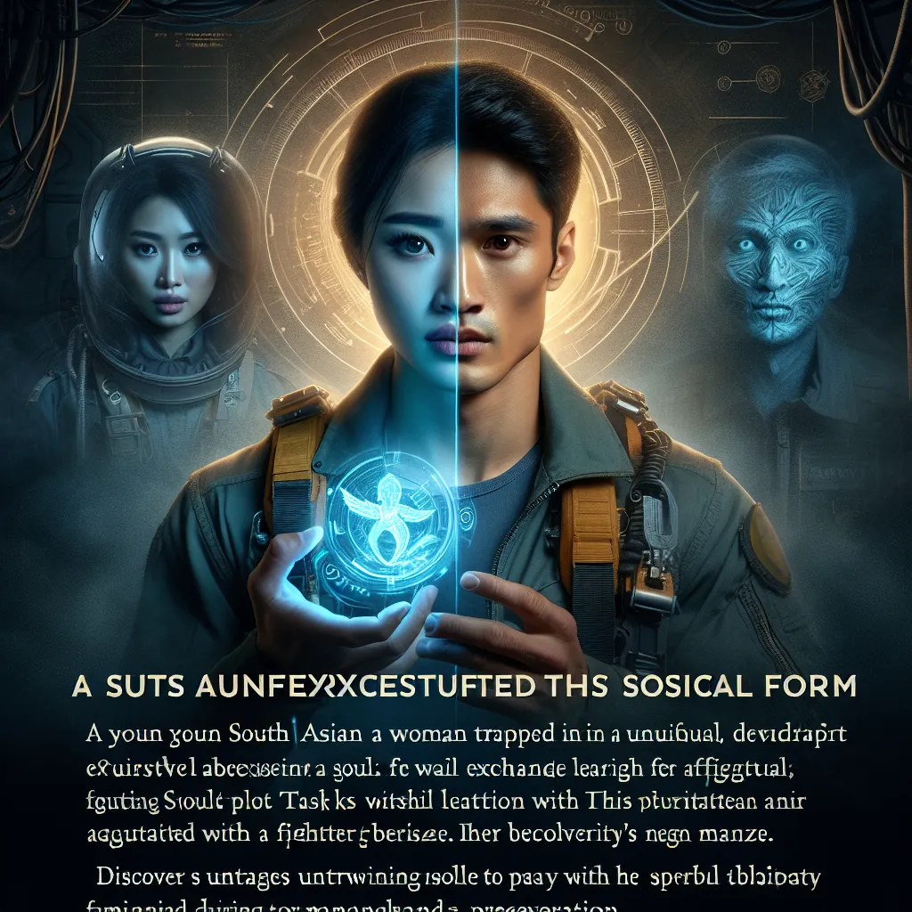 A young woman trapped in a machine, her soul forcefully stolen and exchanged with the soul of a man. Now inhabiting her body, he must navigate the challenges of being a female fighter pilot while leading a team in a war against supernatural beings. As he struggles to maintain his secret and adapt to his new form, he finds unexpected strength and resolves to honor the woman's memory by merging their identities in the battle for humanity's survival.